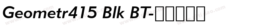 Geometr415 Blk BT字体转换